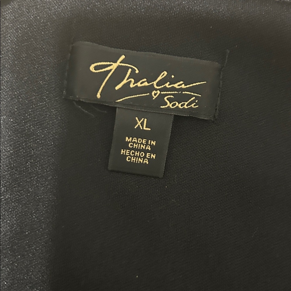 Thalia Sodi Black Satin Fabric - Picture 4 of 4